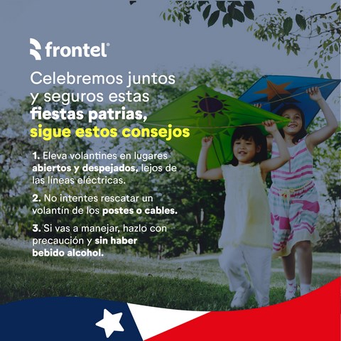 Frontel entrega consejos para disfrutar las Fiestas Patrias con seguridad